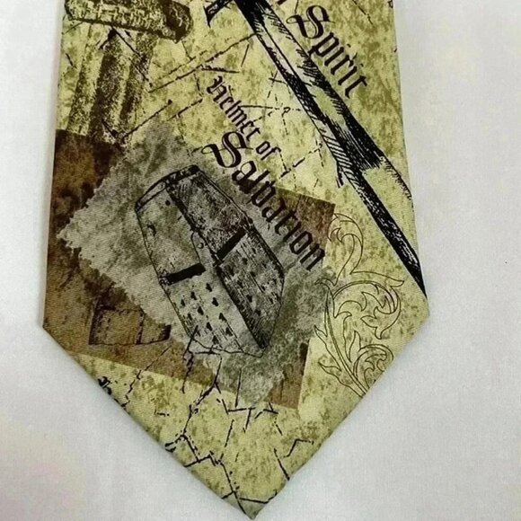 EAGLES WINGS MENS TIE 100% SILK ARMOR OF GOD - Picture 3 of 9
